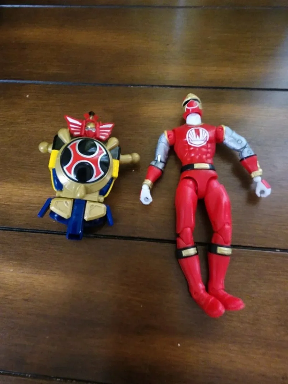 Power Ranger Ninji Storm Red Wing Ranger & Megazord Builder Piece